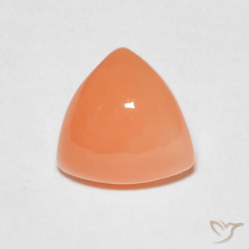 1.80ct Natürlicher hellorange Mondstein, Trillion, Lichtdurchlässig