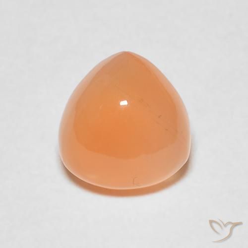 1,85 ct loser orangefarbener Mondstein, 7,9 x 7,8 mm Billionenschliff aus Indien, Photo A