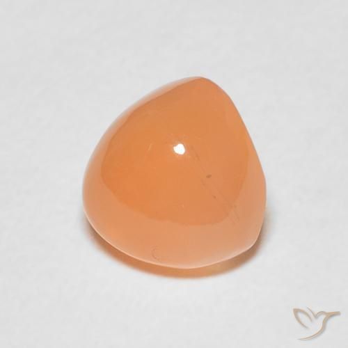 9,17 ctw natürlicher Medium Light-Orange Mondstein, Trillion, Lichtdurchlässig