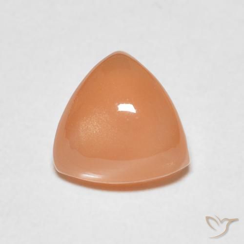 1.98ct Natürlicher Pfirsich-orange Mondstein, Trillion, Lichtdurchlässig