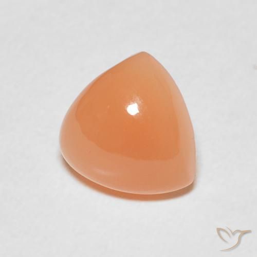 9,17 ctw natürlicher Pfirsich-orange Mondstein, Trillion, Lichtdurchlässig