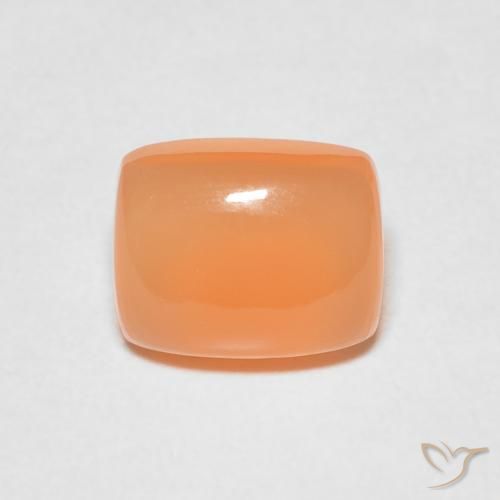 2.51ct Natürlicher Mittelorange Mondstein, Kissen, Lichtdurchlässig
