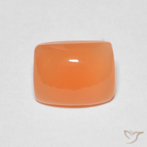 2.17ct Natürlicher rötlich-orange Mondstein, Kissen, Lichtdurchlässig, Photo A