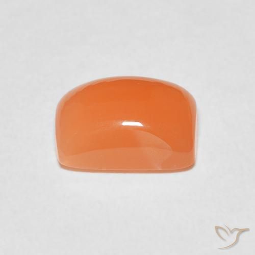 9,17 ctw natürlicher rötlich-orange Mondstein, Kissen, Lichtdurchlässig