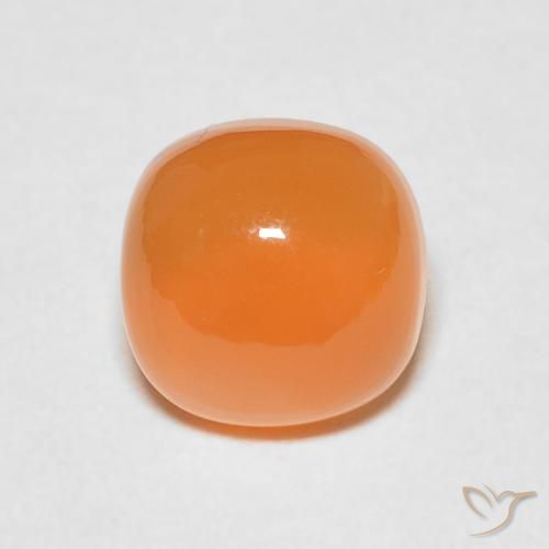 2.41ct Natürlicher rötlich-orange Mondstein, Kissen, Lichtdurchlässig