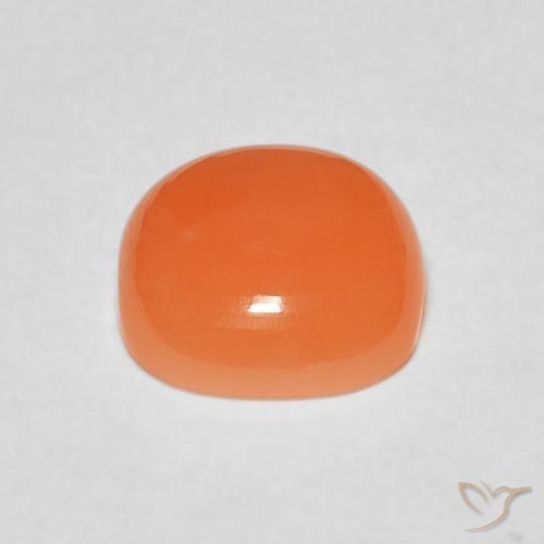 9,17 ctw natürlicher Pfirsich-orange Mondstein, Kissen, Lichtdurchlässig