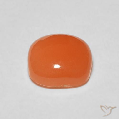 9,17 ctw natürlicher rötlich-orange Mondstein, Kissen, Lichtdurchlässig