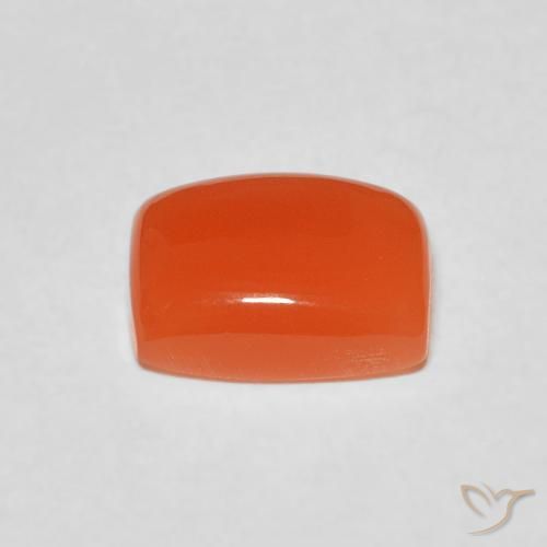 9,17 ctw natürlicher rötlich-orange Mondstein, Kissen, Lichtdurchlässig