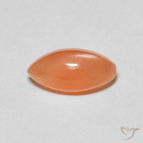 1.09ct Natürlicher hellorange Mondstein, Marquise, Lichtdurchlässig