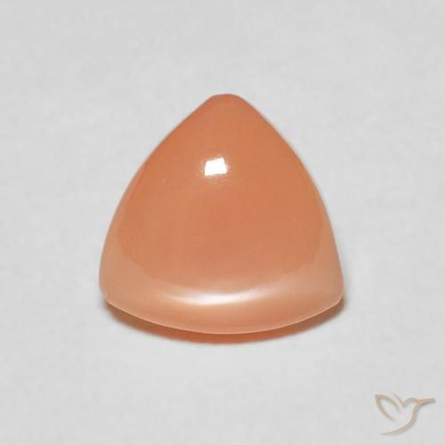 1.36ct Natürlicher hellorange Mondstein, Trillion, Lichtdurchlässig