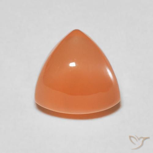 2.04ct Natürlicher rötlich-orange Mondstein, Trillion, Lichtdurchlässig