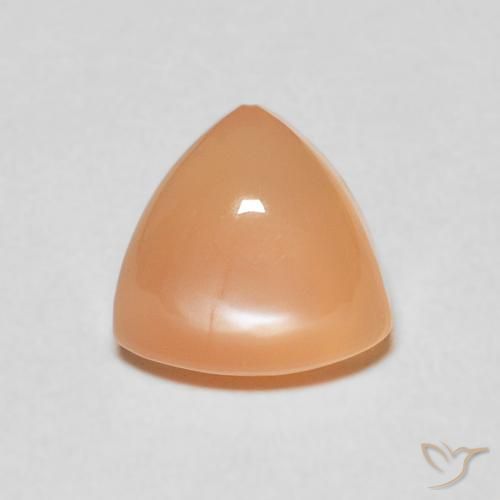1.86ct Natürlicher hellorange Mondstein, Trillion, Lichtdurchlässig