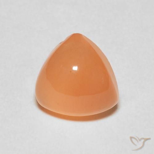 1.94ct Natürlicher Cantaloupe-Orange Mondstein, Trillion, Lichtdurchlässig