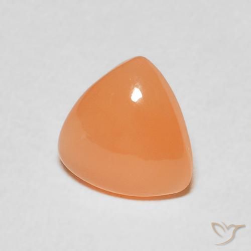 9,17 ctw natürlicher Medium Light-Orange Mondstein, Trillion, Lichtdurchlässig