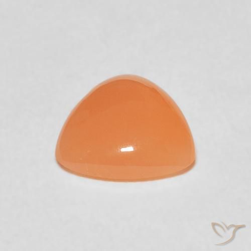 9,17 ctw natürlicher Medium Light-Orange Mondstein, Trillion, Lichtdurchlässig