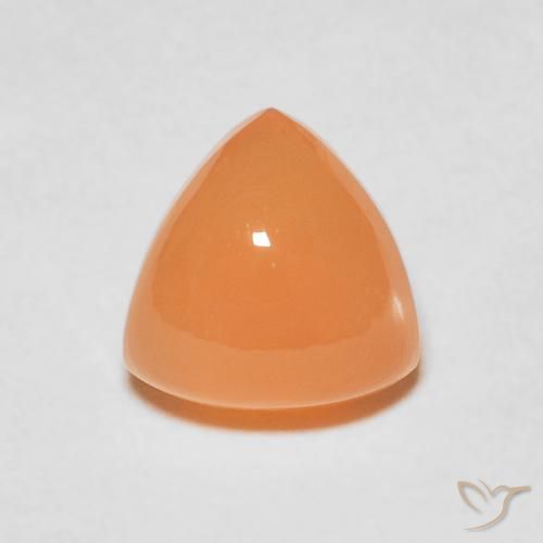 2.02ct Natürlicher hellorange Mondstein, Trillion, Lichtdurchlässig