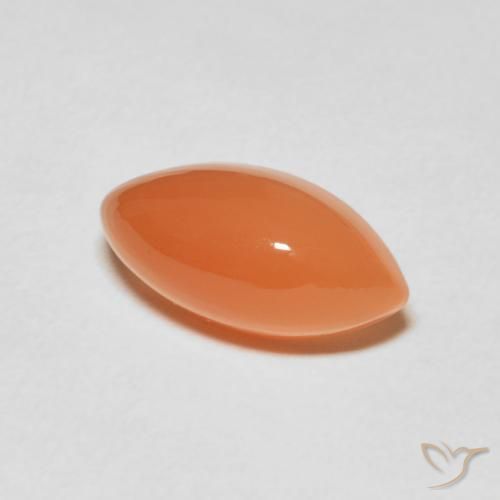9,17 ctw natürlicher Warme Aprikosenorange Mondstein, Marquise, Lichtdurchlässig