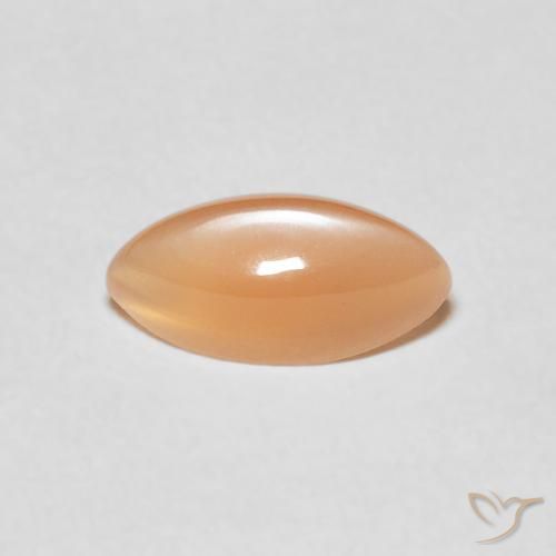 1.27ct Natürlicher Medium Light-Orange Mondstein, Marquise, Lichtdurchlässig
