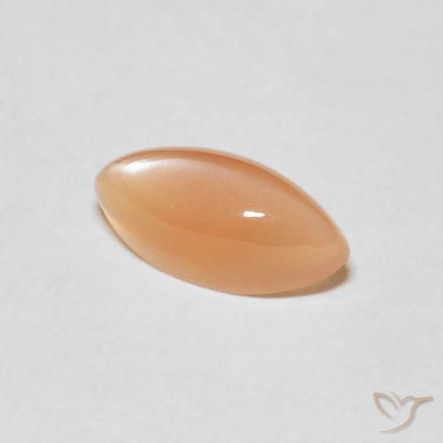 9,17 ctw natürlicher Medium Light-Orange Mondstein, Marquise, Lichtdurchlässig
