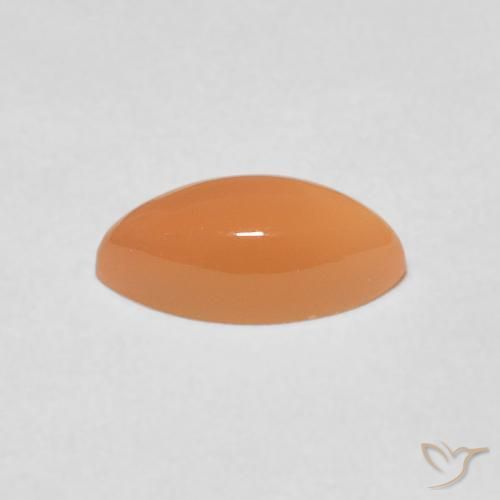 9,17 ctw natürlicher Medium Light-Orange Mondstein, Marquise, Lichtdurchlässig