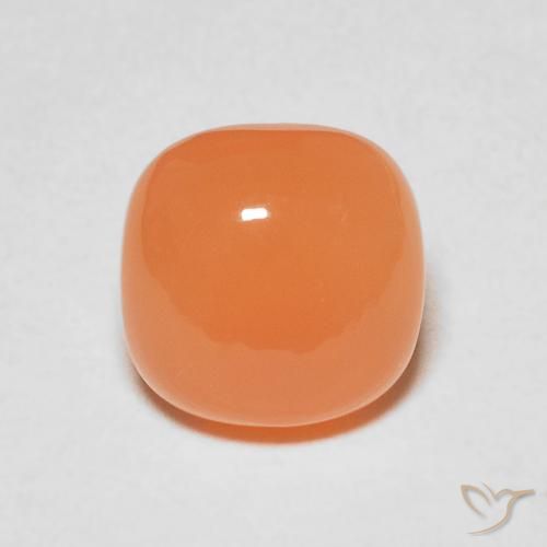 2.17ct Natürlicher hellorange Mondstein, Kissen, Lichtdurchlässig