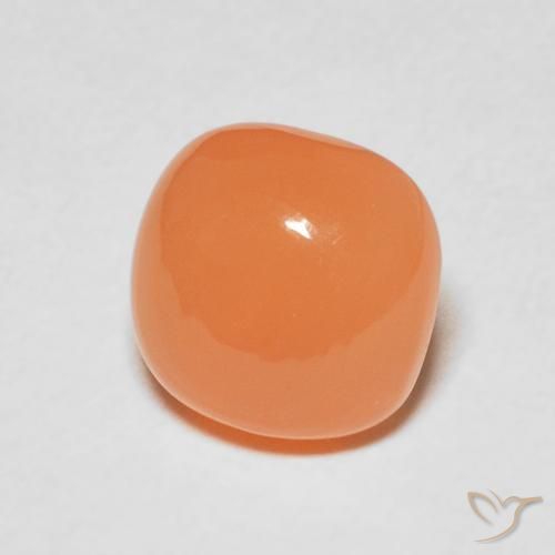 9,17 ctw natürlicher hellorange Mondstein, Kissen, Lichtdurchlässig