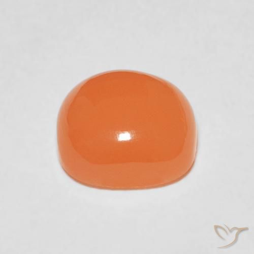 9,17 ctw natürlicher hellorange Mondstein, Kissen, Lichtdurchlässig