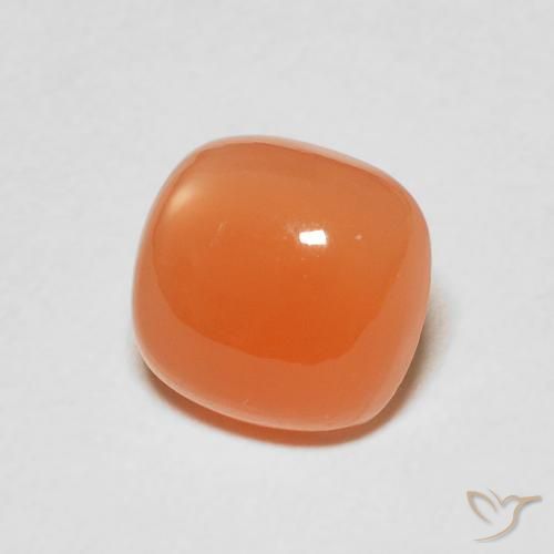 9,17 ctw natürlicher rötlich-orange Mondstein, Kissen, Lichtdurchlässig