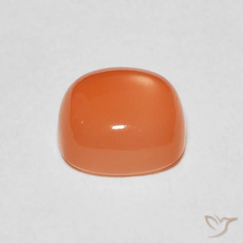 9,17 ctw natürlicher rötlich-orange Mondstein, Kissen, Lichtdurchlässig