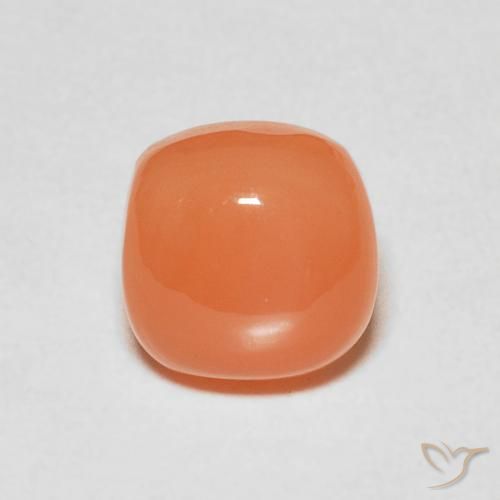 2.48ct Natürlicher Mittelorange Mondstein, Kissen, Lichtdurchlässig