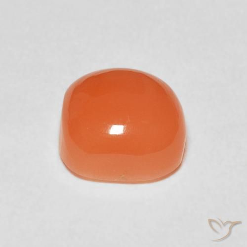 9,17 ctw natürlicher Mittelorange Mondstein, Kissen, Lichtdurchlässig