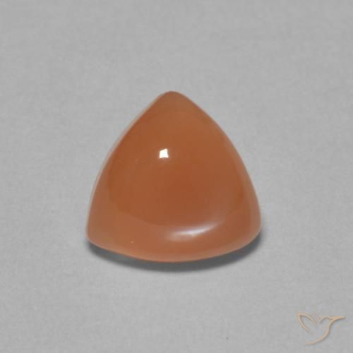 1.61ct Natürlicher tieforange Mondstein, Trillion, Lichtdurchlässig