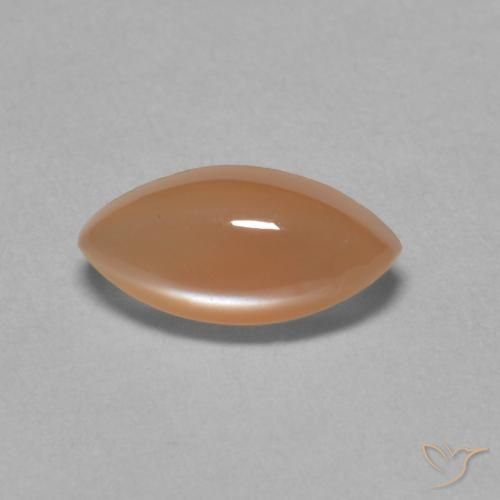 1.32ct Natürlicher hellorange Mondstein, Marquise, Lichtdurchlässig, Photo A
