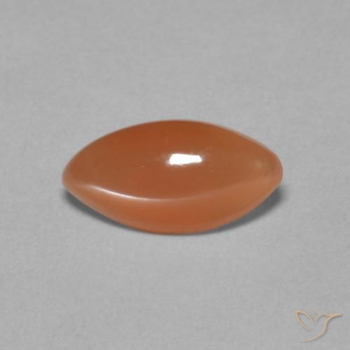 0.85ct Natürlicher tieforange Mondstein, Marquise, Lichtdurchlässig