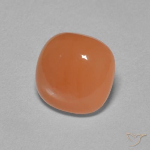 9,17 ctw natürlicher rötlich-orange Mondstein, Kissen, Lichtdurchlässig