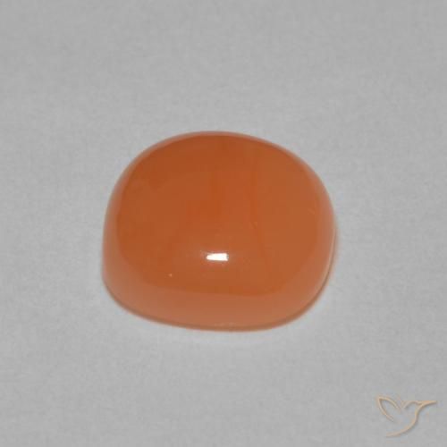 9,17 ctw natürlicher rötlich-orange Mondstein, Kissen, Lichtdurchlässig