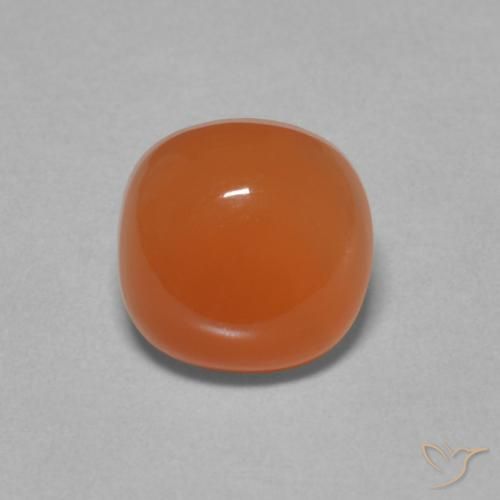 2.05ct Natürlicher rötlich-orange Mondstein, Kissen, Lichtdurchlässig