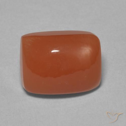 2.46ct Natürlicher Amber Orange Mondstein, Kissen, Lichtdurchlässig