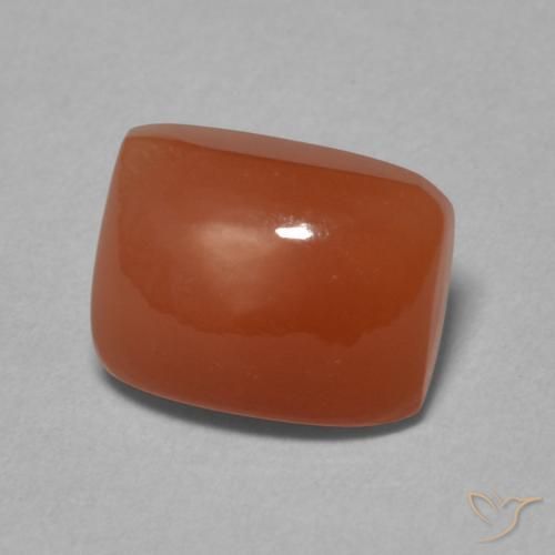 9,17 ctw natürlicher Amber Orange Mondstein, Kissen, Lichtdurchlässig
