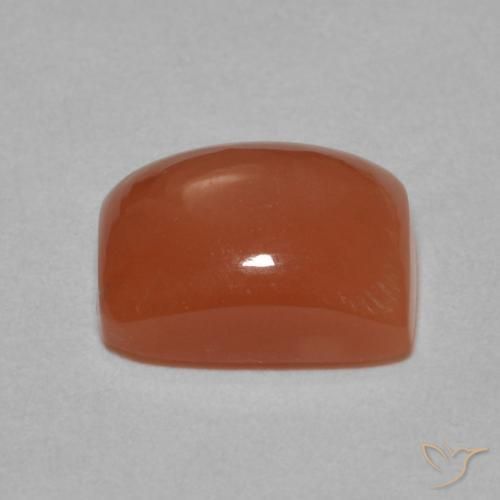 9,17 ctw natürlicher Amber Orange Mondstein, Kissen, Lichtdurchlässig