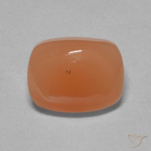 2.23ct Natürlicher Helles rötliches Orange Mondstein, Kissen, Lichtdurchlässig