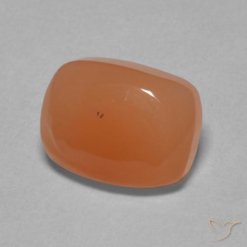 9,17 ctw natürlicher Helles rötliches Orange Mondstein, Kissen, Lichtdurchlässig