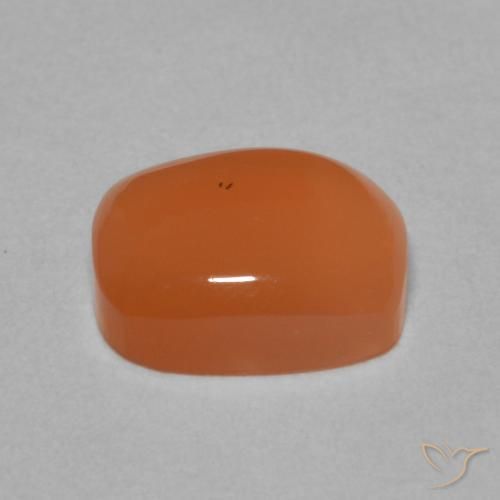 9,17 ctw natürlicher Helles rötliches Orange Mondstein, Kissen, Lichtdurchlässig