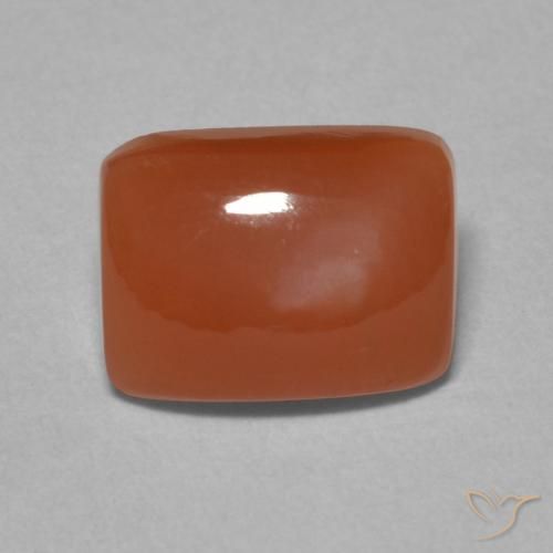 2.33ct Natürlicher rötlich-orange Mondstein, Kissen, Lichtdurchlässig