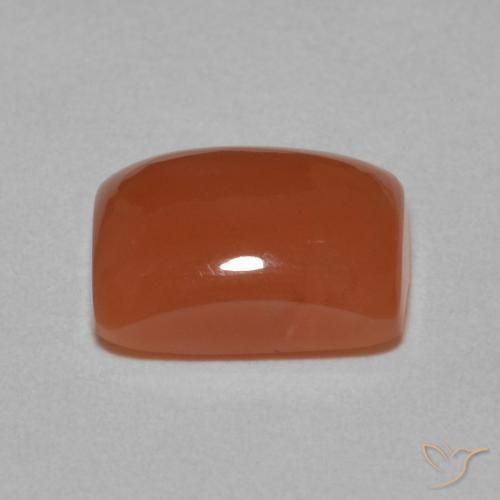 9,17 ctw natürlicher rötlich-orange Mondstein, Kissen, Lichtdurchlässig