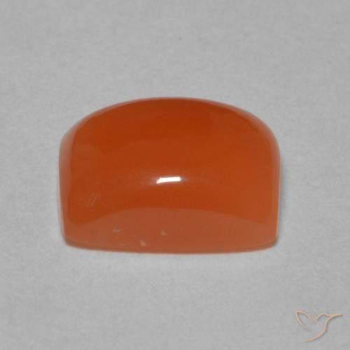 9,17 ctw natürlicher rötlich-orange Mondstein, Kissen, Lichtdurchlässig