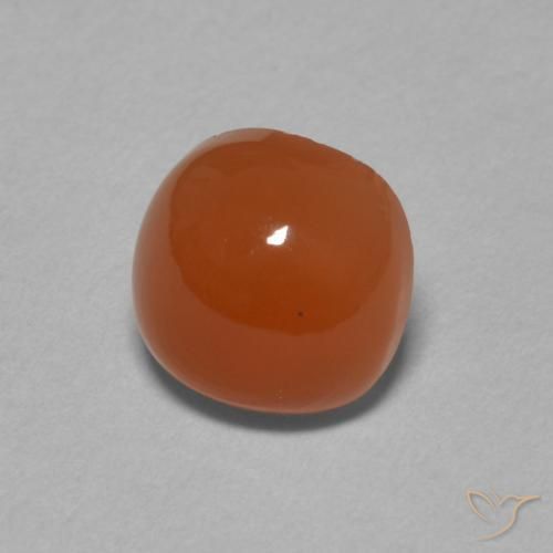 9,17 ctw natürlicher rötlich-orange Mondstein, Kissen, Lichtdurchlässig