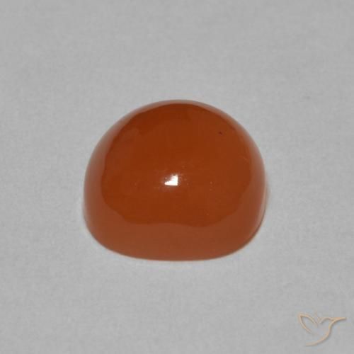 9,17 ctw natürlicher rötlich-orange Mondstein, Kissen, Lichtdurchlässig