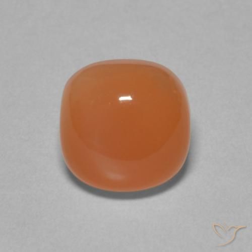 2.37ct Natürlicher Mittelorange Mondstein, Kissen, Lichtdurchlässig