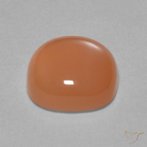 9,17 ctw natürlicher Helles rötliches Orange Mondstein, Kissen, Lichtdurchlässig